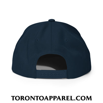 Buy Canadian Maple Leaf Embroidered Flat Brim Bill Snapback Hat - Toronto Apparel