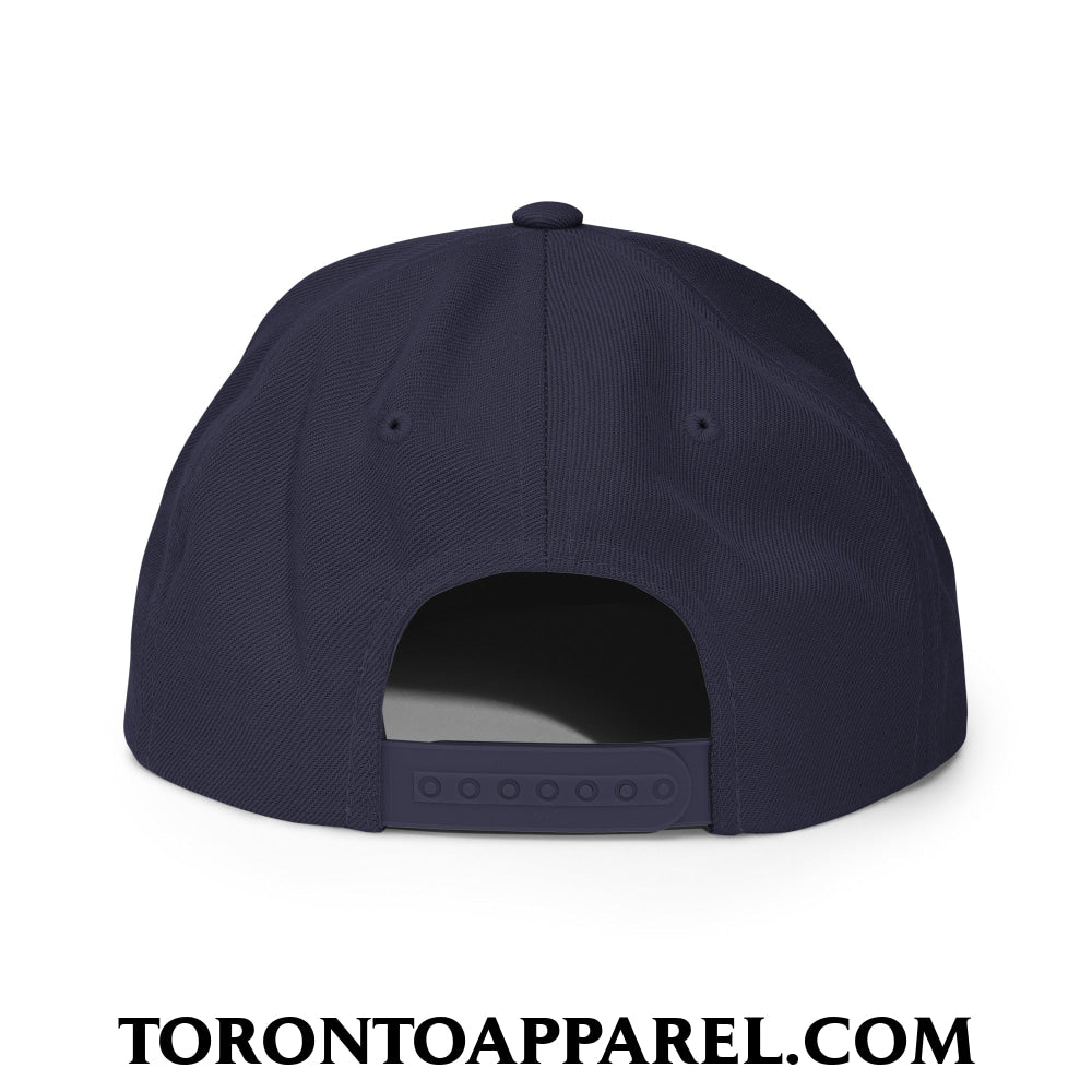 Buy Canadian Maple Leaf Embroidered Flat Brim Bill Snapback Hat - Toronto Apparel