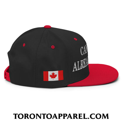 Canada is Already Great 1867 Flag Embroidered Flat Brim Bill Snapback Hat - Toronto Apparel