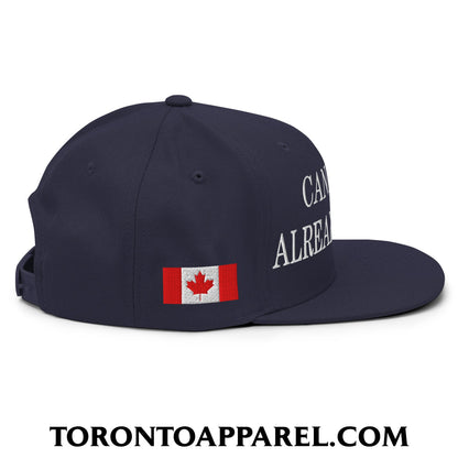 Canada is Already Great 1867 Flag Embroidered Flat Brim Bill Snapback Hat - Toronto Apparel