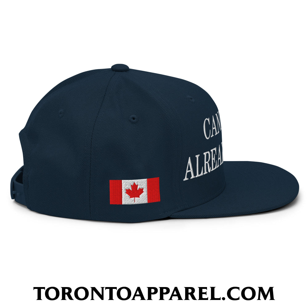 Canada is Already Great 1867 Flag Embroidered Flat Brim Bill Snapback Hat - Toronto Apparel