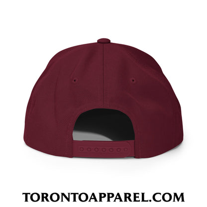 Canada Strong and Free Embroidered Flat Brim Bill Snapback Hat - Toronto Apparel