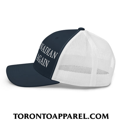 Drink Canadian Whisky Again Embroidered Mesh Trucker Hat - Toronto Apparel
