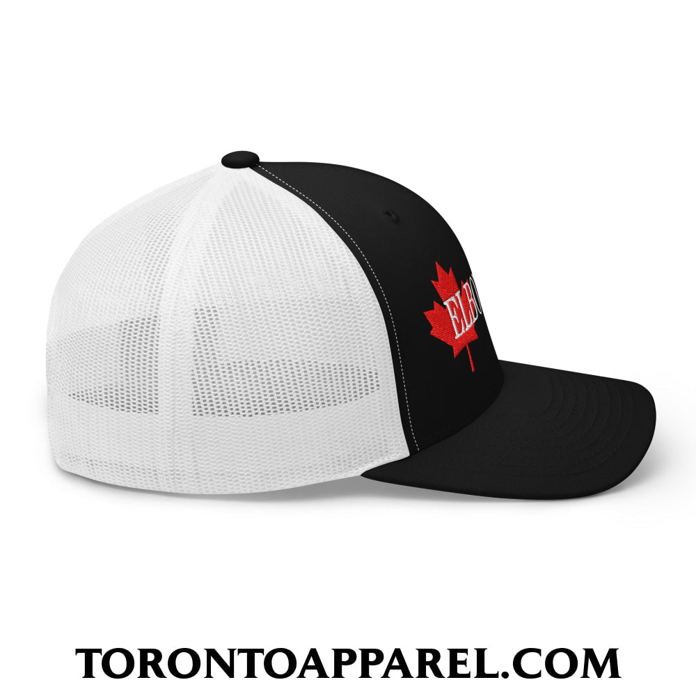 Elbows Up Fight for Canada Maple Leaf Embroidered Mesh Trucker Hat - Toronto Apparel