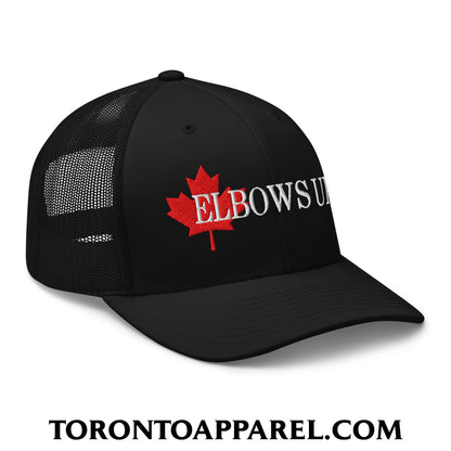 Elbows Up Fight for Canada Maple Leaf Embroidered Mesh Trucker Hat - Toronto Apparel