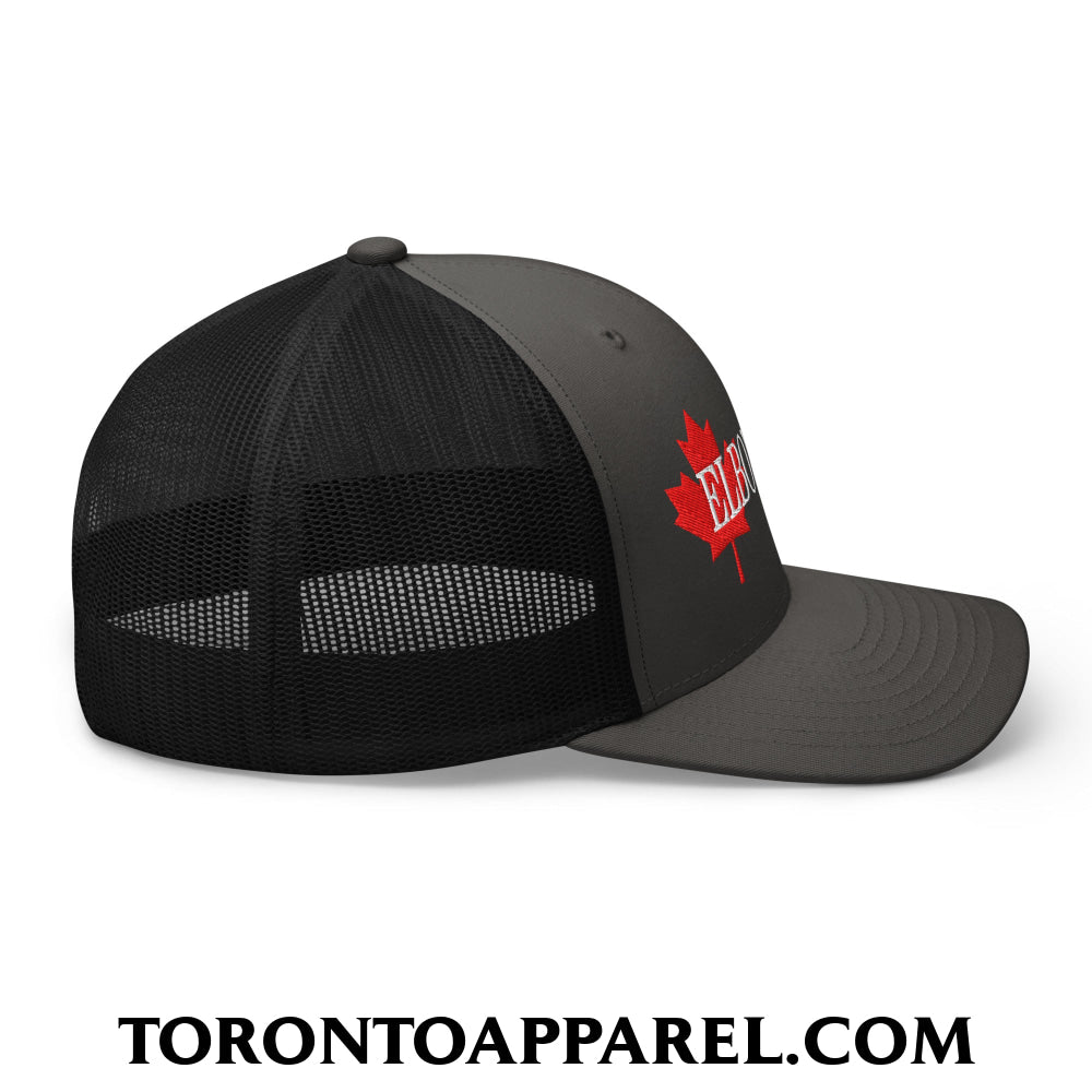 Elbows Up Fight for Canada Maple Leaf Embroidered Mesh Trucker Hat - Toronto Apparel