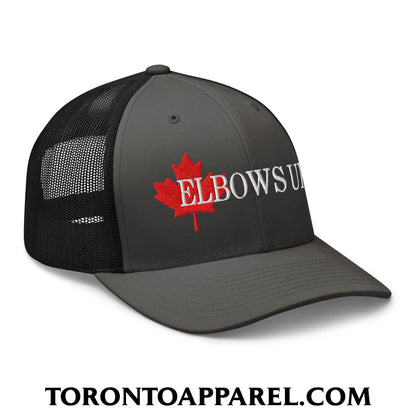 Elbows Up Fight for Canada Maple Leaf Embroidered Mesh Trucker Hat - Toronto Apparel