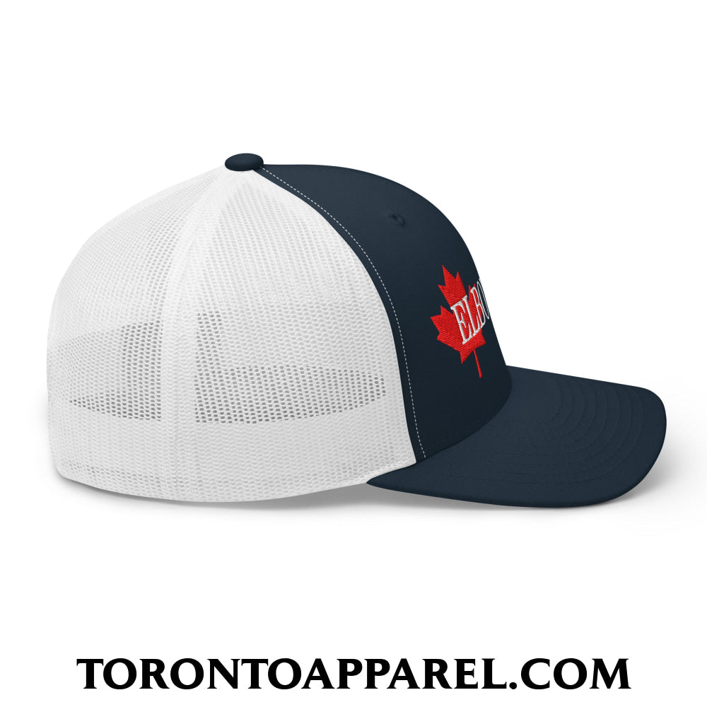 Elbows Up Fight for Canada Maple Leaf Embroidered Mesh Trucker Hat - Toronto Apparel