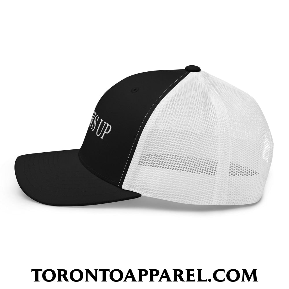 Elbows Up Fight for Canada Maple Leaf Embroidered Mesh Trucker Hat - Toronto Apparel