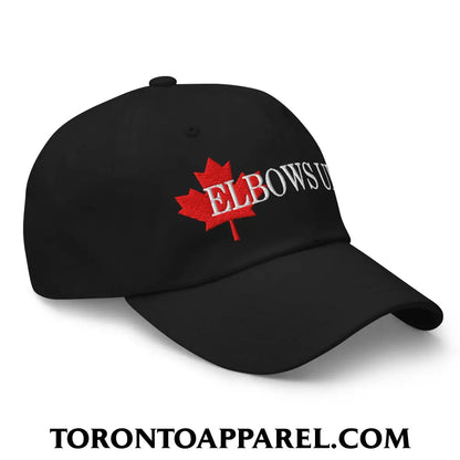 Elbows Up Fight for Canada Maple Leaf Embroidered Unstructured Dad Hat - Toronto Apparel