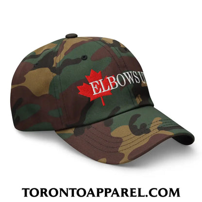 Elbows Up Fight for Canada Maple Leaf Embroidered Unstructured Dad Hat - Toronto Apparel