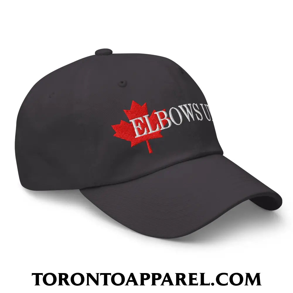 Elbows Up Fight for Canada Maple Leaf Embroidered Unstructured Dad Hat - Toronto Apparel