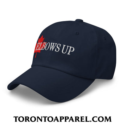 Elbows Up Fight for Canada Maple Leaf Embroidered Unstructured Dad Hat - Toronto Apparel