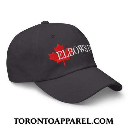 Elbows Up Fight for Canada Maple Leaf Embroidered Unstructured Dad Hat - Toronto Apparel