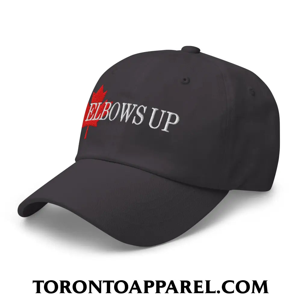 Elbows Up Fight for Canada Maple Leaf Embroidered Unstructured Dad Hat - Toronto Apparel