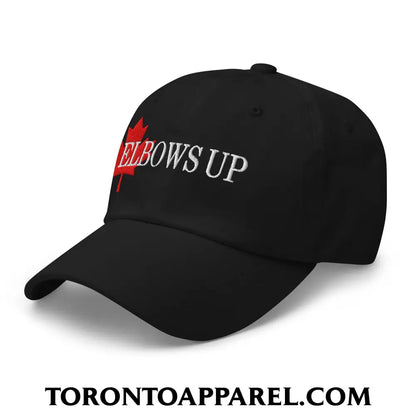Elbows Up Fight for Canada Maple Leaf Embroidered Unstructured Dad Hat - Toronto Apparel