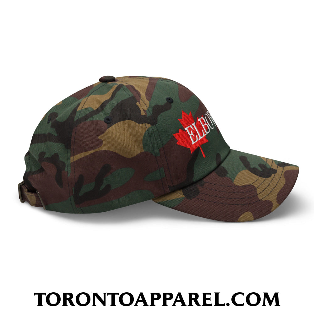 Elbows Up Fight for Canada Maple Leaf Embroidered Unstructured Dad Hat - Toronto Apparel