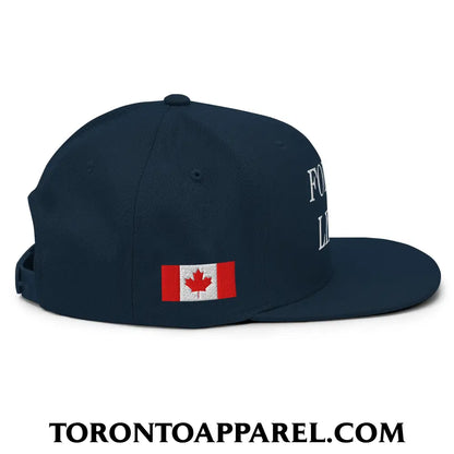 Fort et Libre Canada Strong and Free 1867 Flag Embroidered Flat Brim Bill Snapback Hat - Toronto Apparel