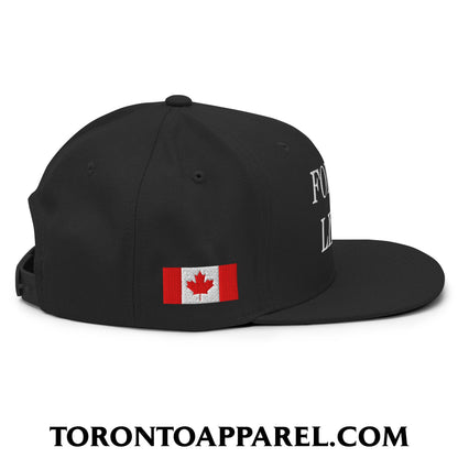 Fort et Libre Canada Strong and Free 1867 Flag Embroidered Flat Brim Bill Snapback Hat - Toronto Apparel