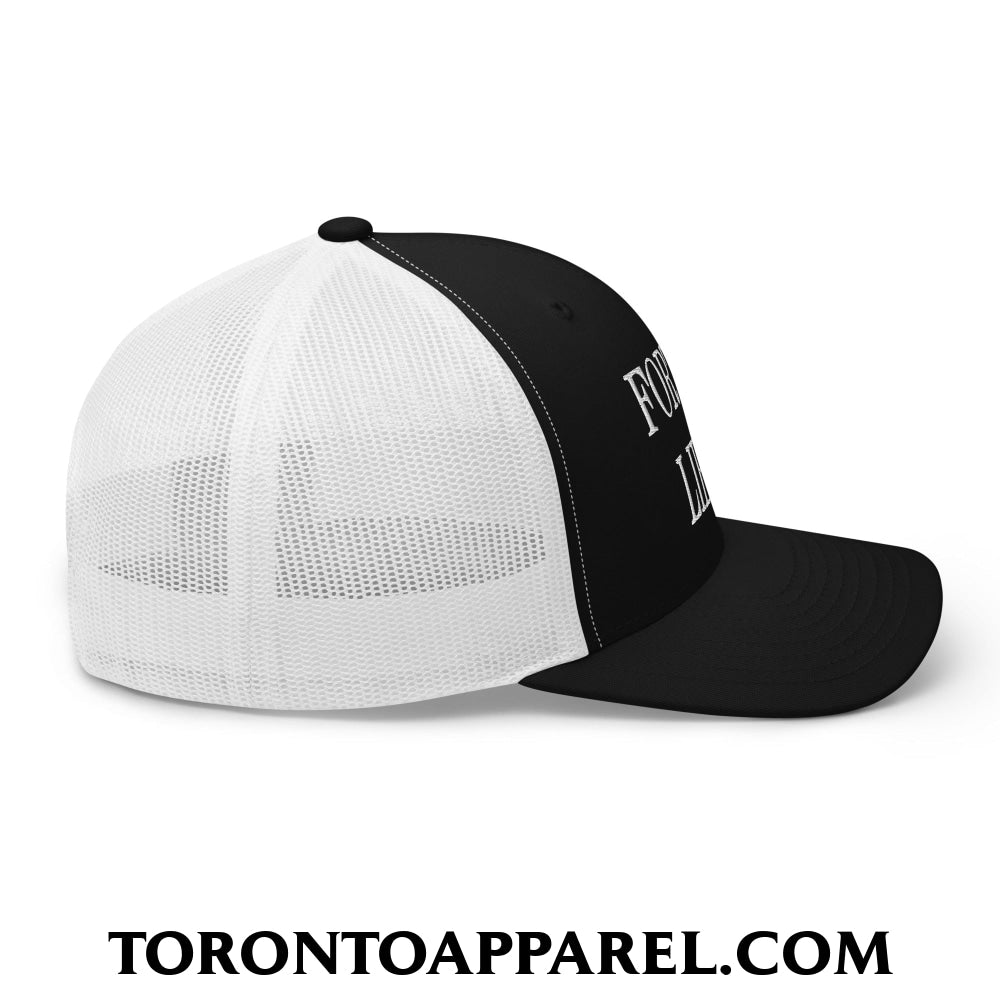 Fort et Libre Canada Strong and Free Embroidered Retro Mesh Trucker Hat - Toronto Apparel