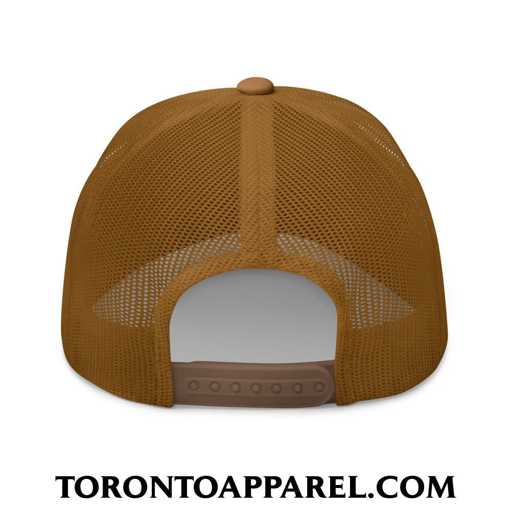 Fort et Libre Canada Strong and Free Embroidered Retro Mesh Trucker Hat - Toronto Apparel