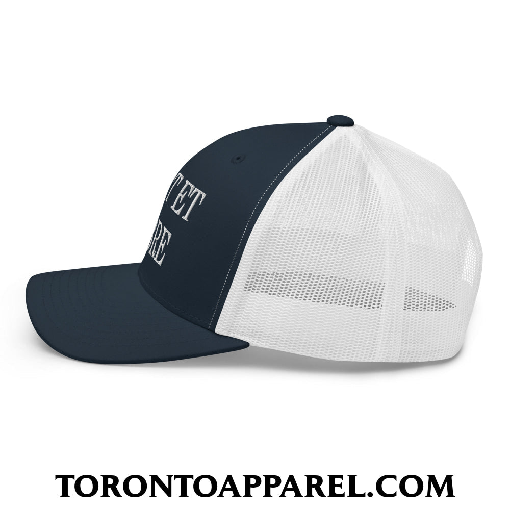 Fort et Libre Canada Strong and Free Embroidered Retro Mesh Trucker Hat - Toronto Apparel