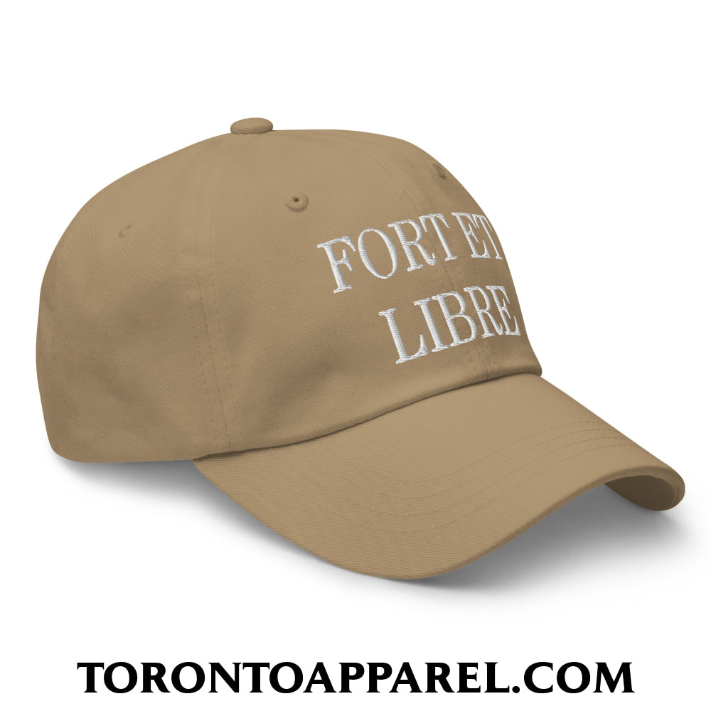 Fort et Libre Canada Strong and Free Embroidered Unstructured Dad Hat - Toronto Apparel