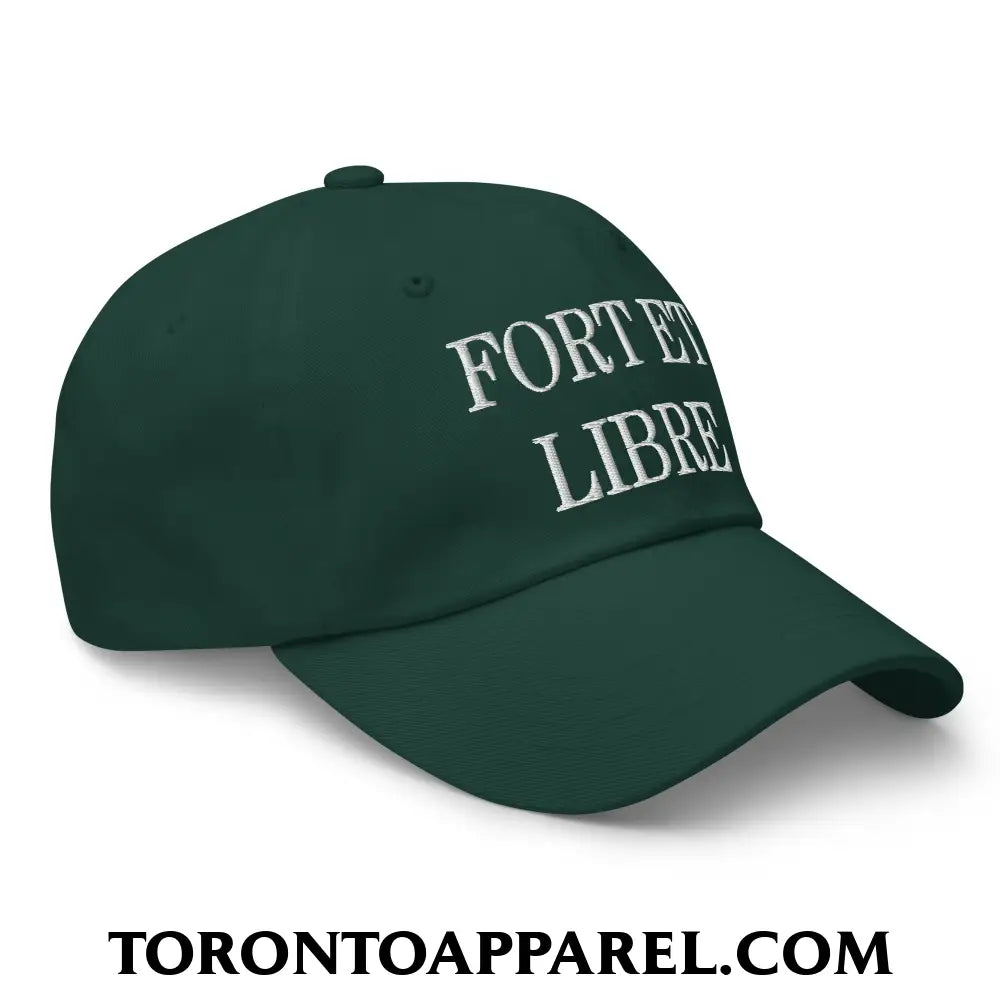 Fort et Libre Canada Strong and Free Embroidered Unstructured Dad Hat - Toronto Apparel