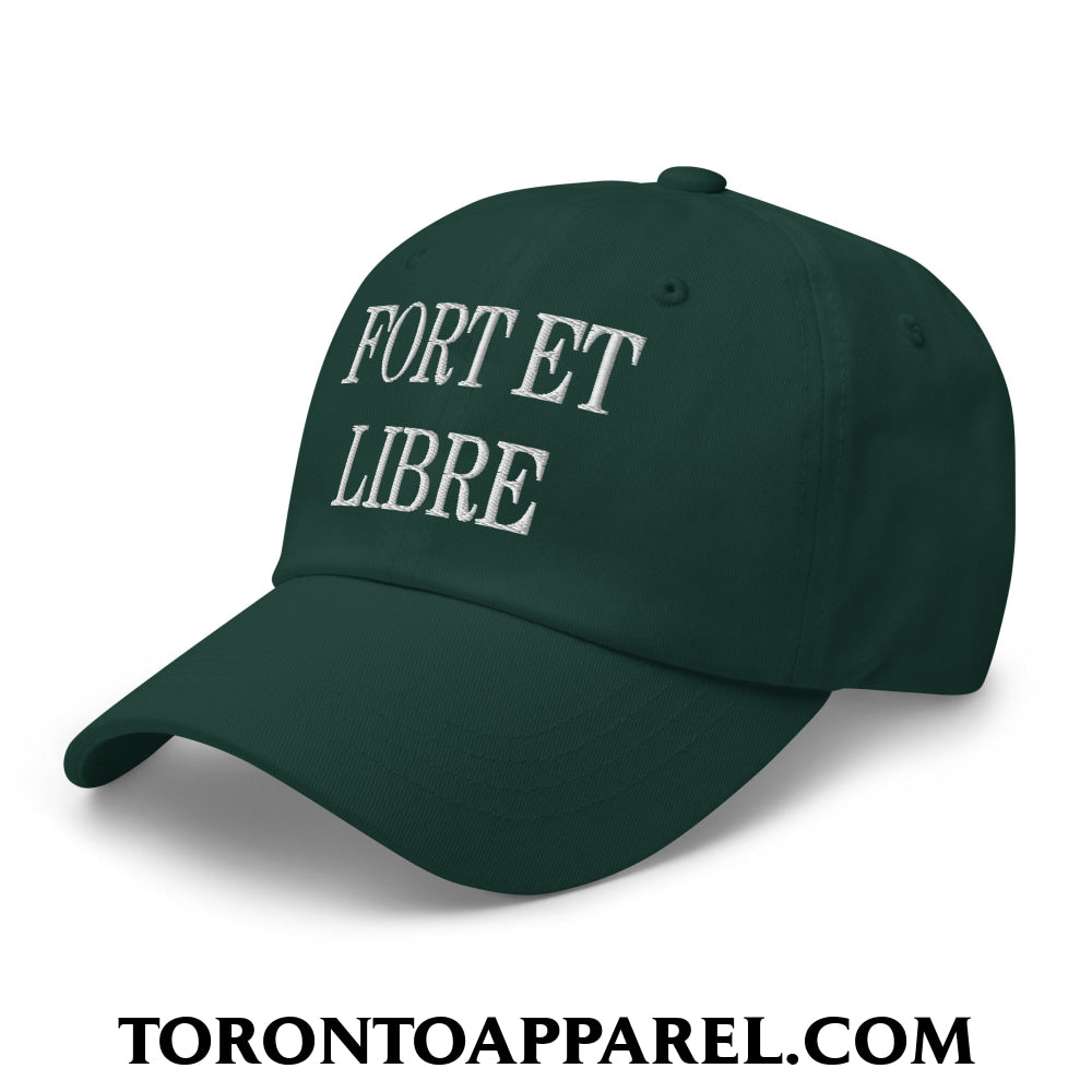 Fort et Libre Canada Strong and Free Embroidered Unstructured Dad Hat - Toronto Apparel