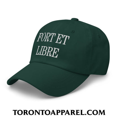 Fort et Libre Canada Strong and Free Embroidered Unstructured Dad Hat - Toronto Apparel