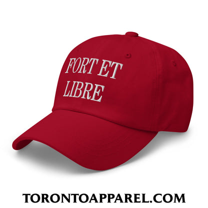 Fort et Libre Canada Strong and Free Embroidered Unstructured Dad Hat - Toronto Apparel
