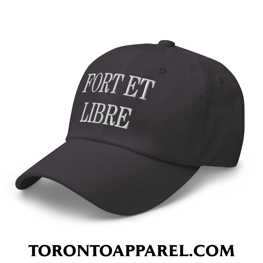 Fort et Libre Canada Strong and Free Embroidered Unstructured Dad Hat - Toronto Apparel