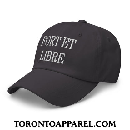 Fort et Libre Canada Strong and Free Embroidered Unstructured Dad Hat - Toronto Apparel