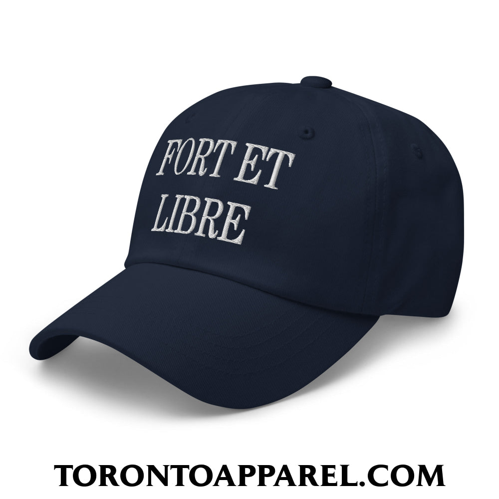 Fort et Libre Canada Strong and Free Embroidered Unstructured Dad Hat - Toronto Apparel