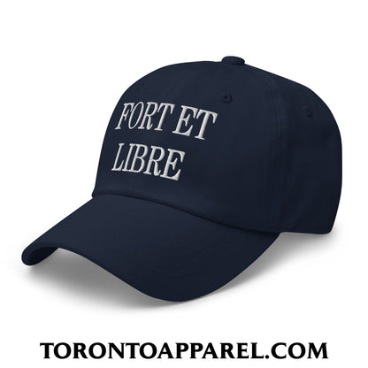 Fort et Libre Canada Strong and Free Embroidered Unstructured Dad Hat - Toronto Apparel
