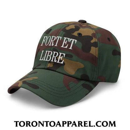 Fort et Libre Canada Strong and Free Embroidered Unstructured Dad Hat - Toronto Apparel