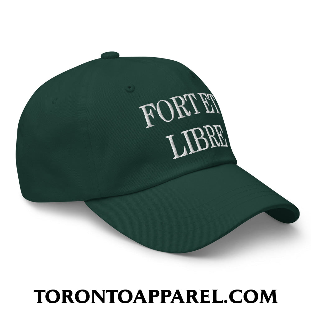 Fort et Libre Canada Strong and Free Embroidered Unstructured Dad Hat - Toronto Apparel