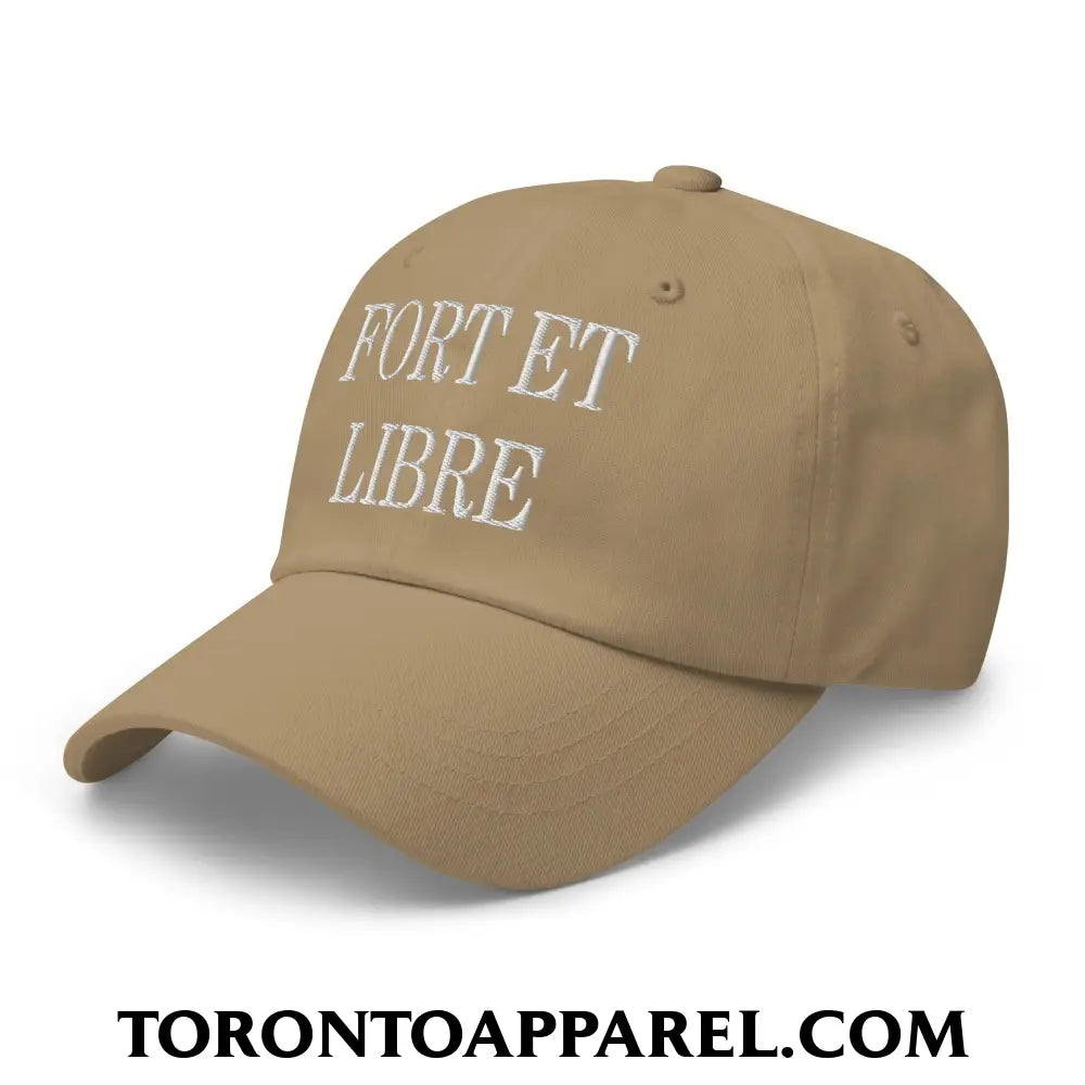 Fort et Libre Canada Strong and Free Embroidered Unstructured Dad Hat - Toronto Apparel