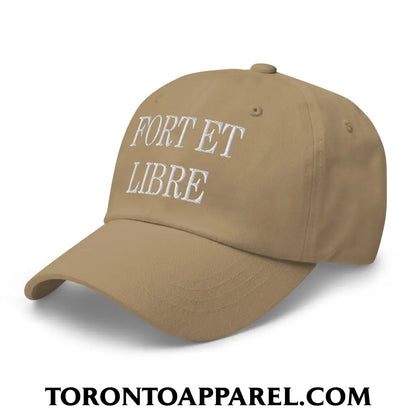 Fort et Libre Canada Strong and Free Embroidered Unstructured Dad Hat - Toronto Apparel