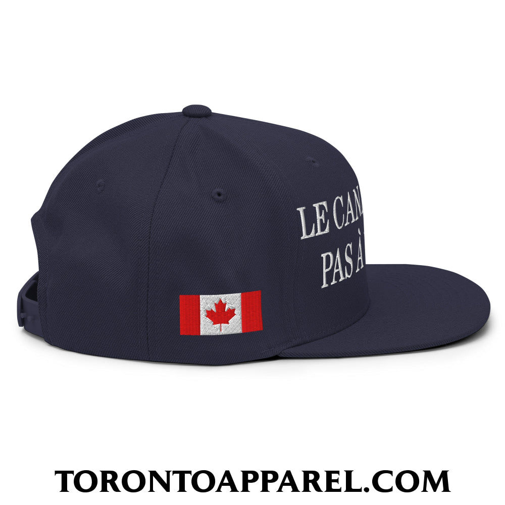 Le Canada N’est Pas À Vendre 1867 Flag Embroidered Flat Brim Bill Snapback Hat - Toronto Apparel