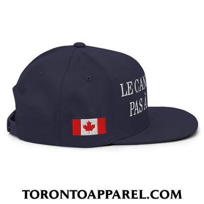 Le Canada N’est Pas À Vendre 1867 Flag Embroidered Flat Brim Bill Snapback Hat - Toronto Apparel