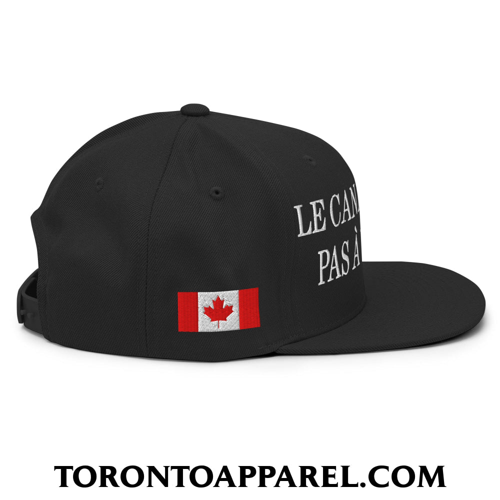 Le Canada N’est Pas À Vendre 1867 Flag Embroidered Flat Brim Bill Snapback Hat - Toronto Apparel