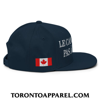 Le Canada N’est Pas À Vendre 1867 Flag Embroidered Flat Brim Bill Snapback Hat - Toronto Apparel