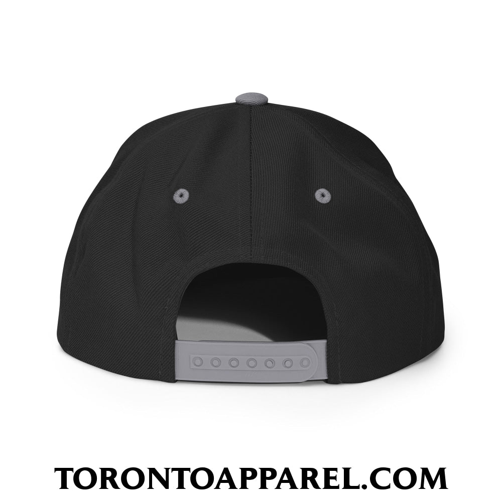 Le Canada N’est Pas À Vendre Embroidered Flat Brim Bill Snapback Hat - Toronto Apparel