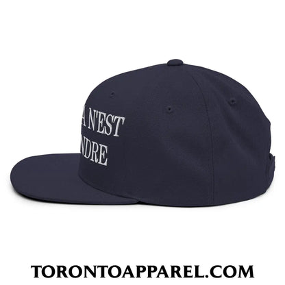 Le Canada N’est Pas À Vendre Embroidered Flat Brim Bill Snapback Hat - Toronto Apparel