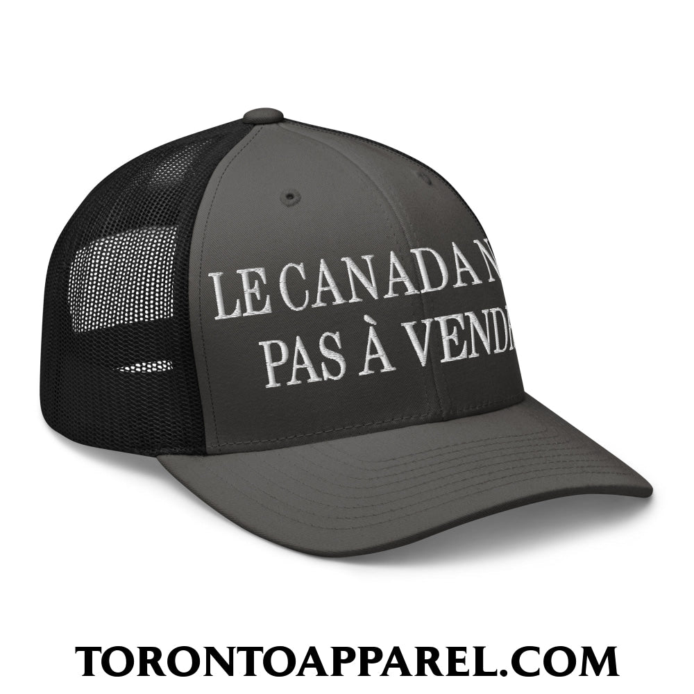 Le Canada N’est Pas À Vendre Embroidered Mesh Trucker Hat - Toronto Apparel