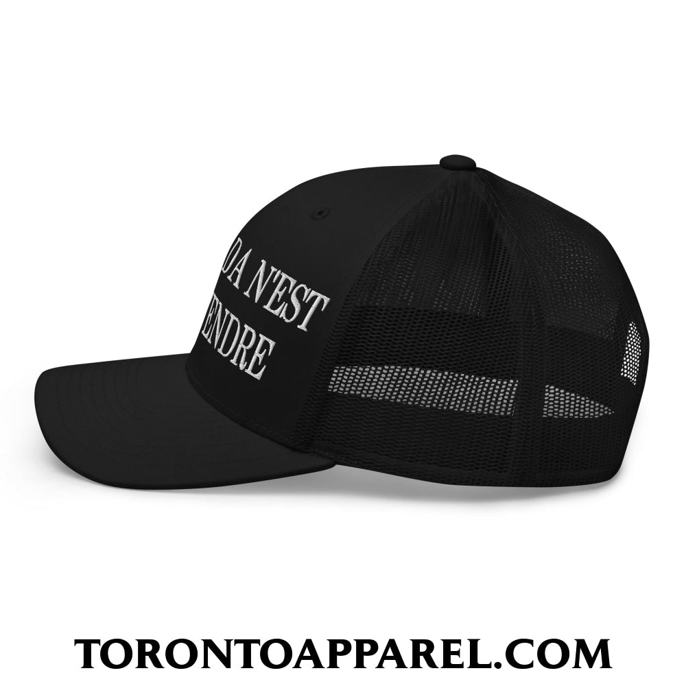 Le Canada N’est Pas À Vendre Embroidered Mesh Trucker Hat - Toronto Apparel