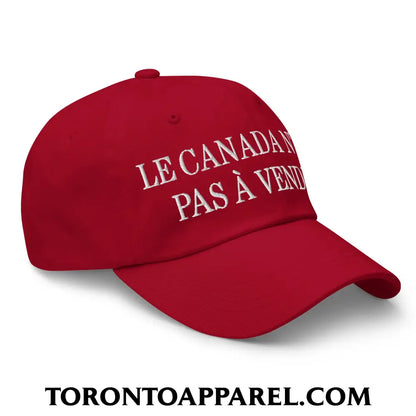 Le Canada N’est Pas À Vendre Embroidered Unstructured Dad Hat - Toronto Apparel