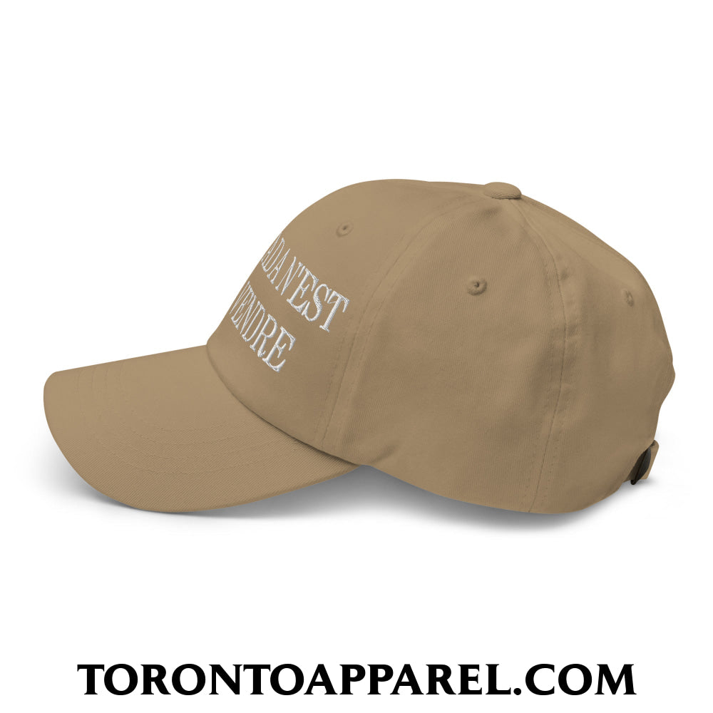 Le Canada N’est Pas À Vendre Embroidered Unstructured Dad Hat - Toronto Apparel