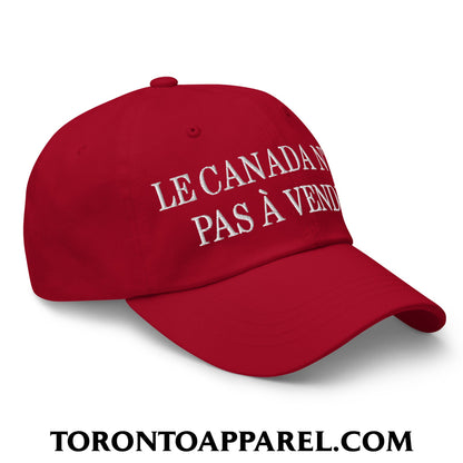 Le Canada N’est Pas À Vendre Embroidered Unstructured Dad Hat - Toronto Apparel